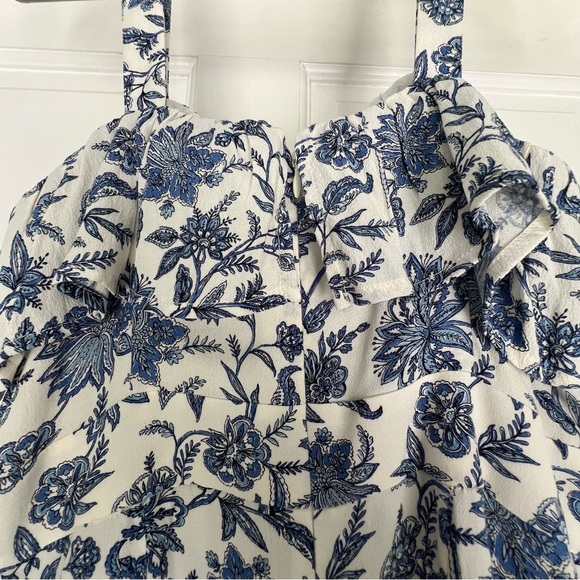 LOFT Trellis Garden Floral Sleeveless Wide Leg Jumpsuit size 0 - Picture 6 of 17